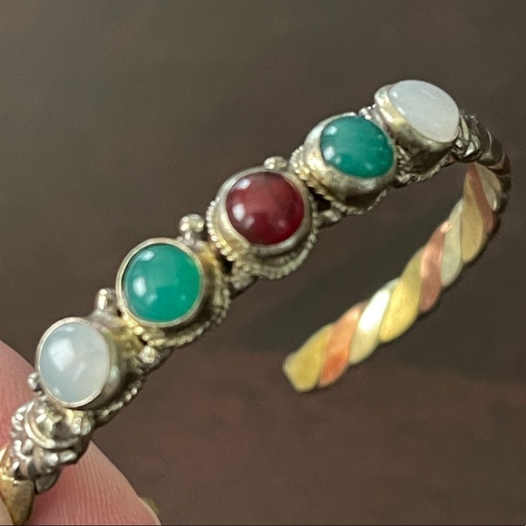 Earth Art hand crafted artisan Other - Tibetan Medicine bracelets with gemstones